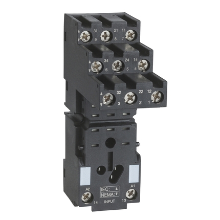 Socket with Separate Contacts for Cube Relay - Schneider RXM3 series