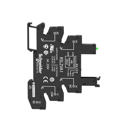 12v – 24Vac/Vdc Socket for Slim Interface Relay - Schneider RSL1 series