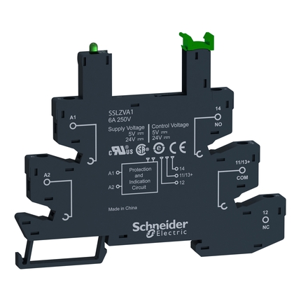 24Vdc Socket for Solid State Relay - Schneider SSL1 series