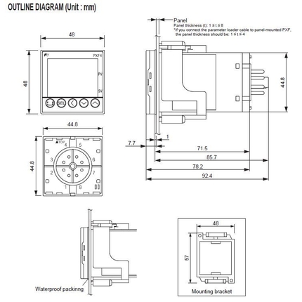 24Vac/Vdc Temperature Controller with SSR Output and RE-485 Communication – FUJI PXF4 Series