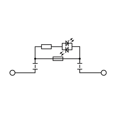 Borne Simple Fusible 5x20 Indicateur DEL 10-36v Weidmüller WSI 6/LD