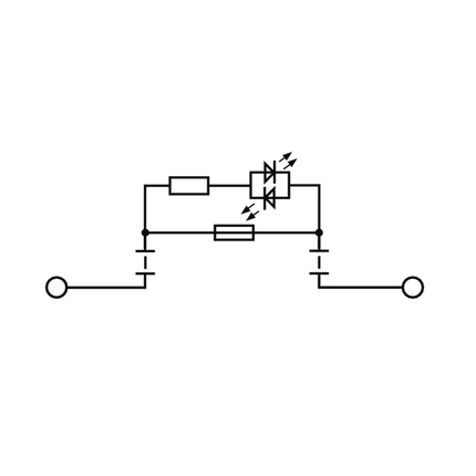 Single Level 5x20 Fuse Terminal Block with 60-150v LED Indicator - Weidmüller WSI 6/LD series