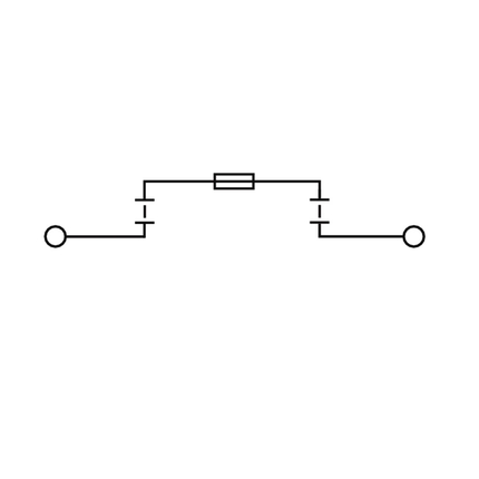 Single Level 1-1/4'' x 1-1/4'' Fuse Terminal Block - Weidmüller WSI 4/2 series