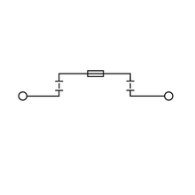 Single Level 1-1/4'' x 1-1/4'' Fuse Terminal Block - Weidmüller WSI 4/2 series 1880430000