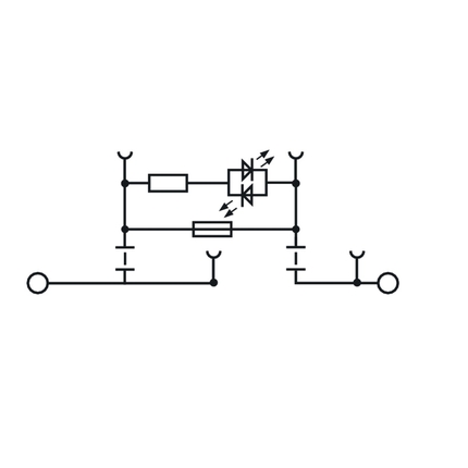 Single Level 5x20 Fuse Terminal Block 250v LED - Weidmüller ZSI 2.5/LD