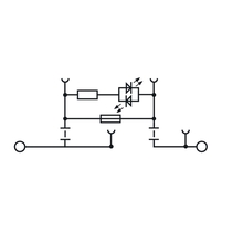 Single Level 5x20 Fuse Terminal Block 250v LED - Weidmüller ZSI 2.5/LD 1616410000