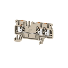 3 Pole Single Level Push-In Terminal Block - Weidmüller A3C 2.5 1521740000