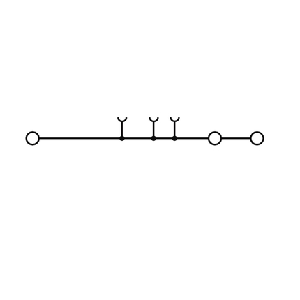 3 Pole Single Level Push-In Terminal Block - Weidmüller A3C 2.5