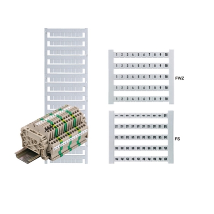 Marqueur Thermique pour Borne de Raccordement Weidmülller séries DEK 6,5 FWZ 1-10
