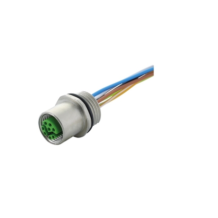 M12 Fem 8 Poles Receptacle Paneau Code Y