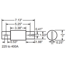 Fusible Type J Action temporisé (indicateur) LPJ225