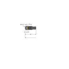 Cable avec Connecteur M12 Code A RKC4.4T-5-TXL